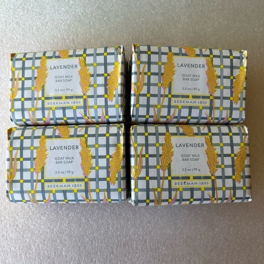 Beekman 1802 LAVENDER  Goat Milk Soap (LOT OF 4) / BRAND NEW